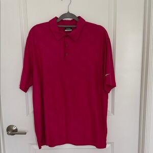 Nike Dri-Fit Men's Golf Polo Shirt in Bold Pink